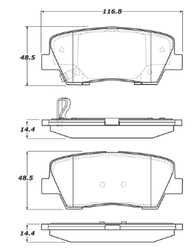 Picture of StopTech Sport Brake Pads w-Shims and Hardware