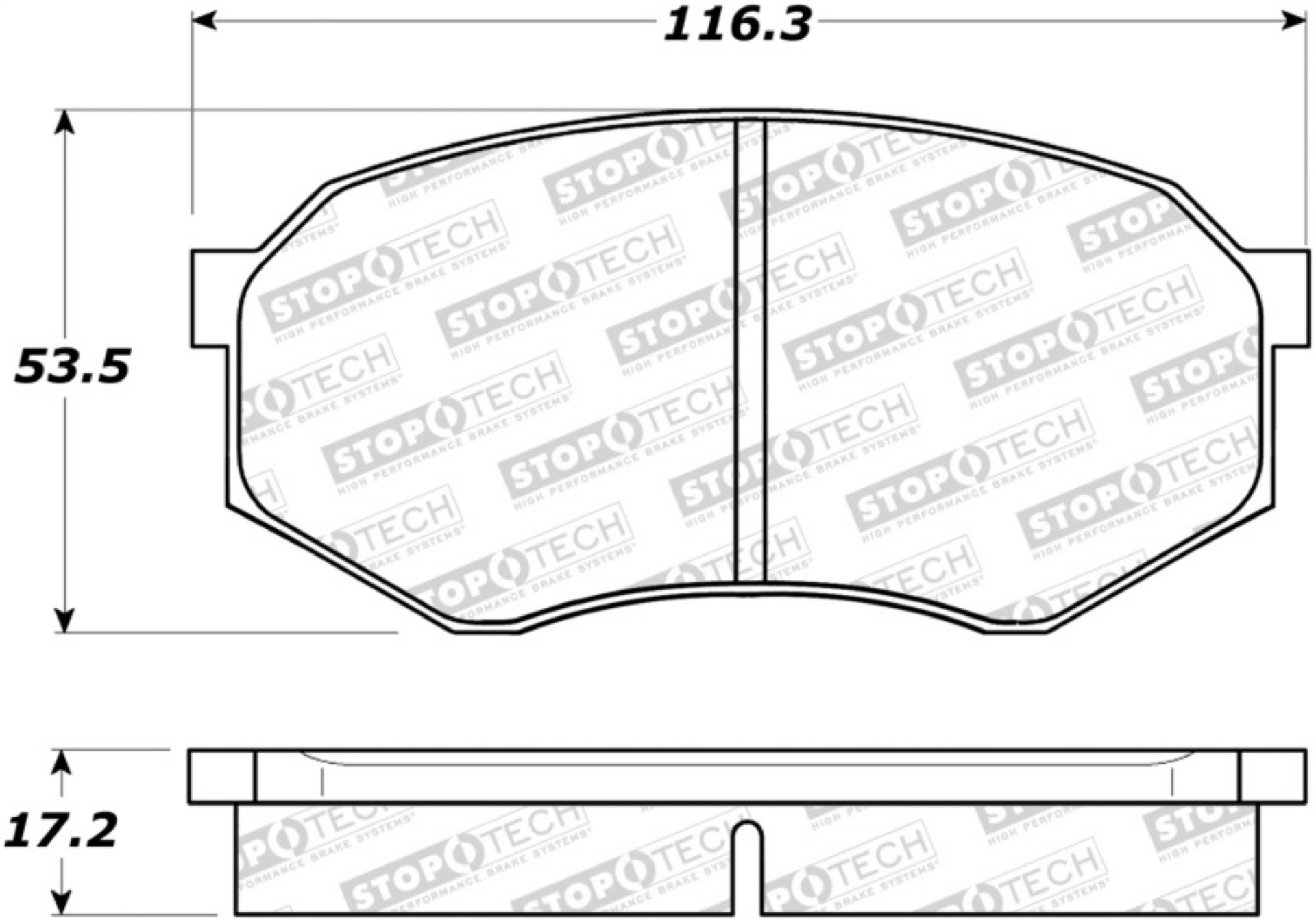 Picture of StopTech Sport Brake Pads w-Shims and Hardware - Front