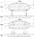 Picture of StopTech Sport Brake Pads w-Shims and Hardware - Front