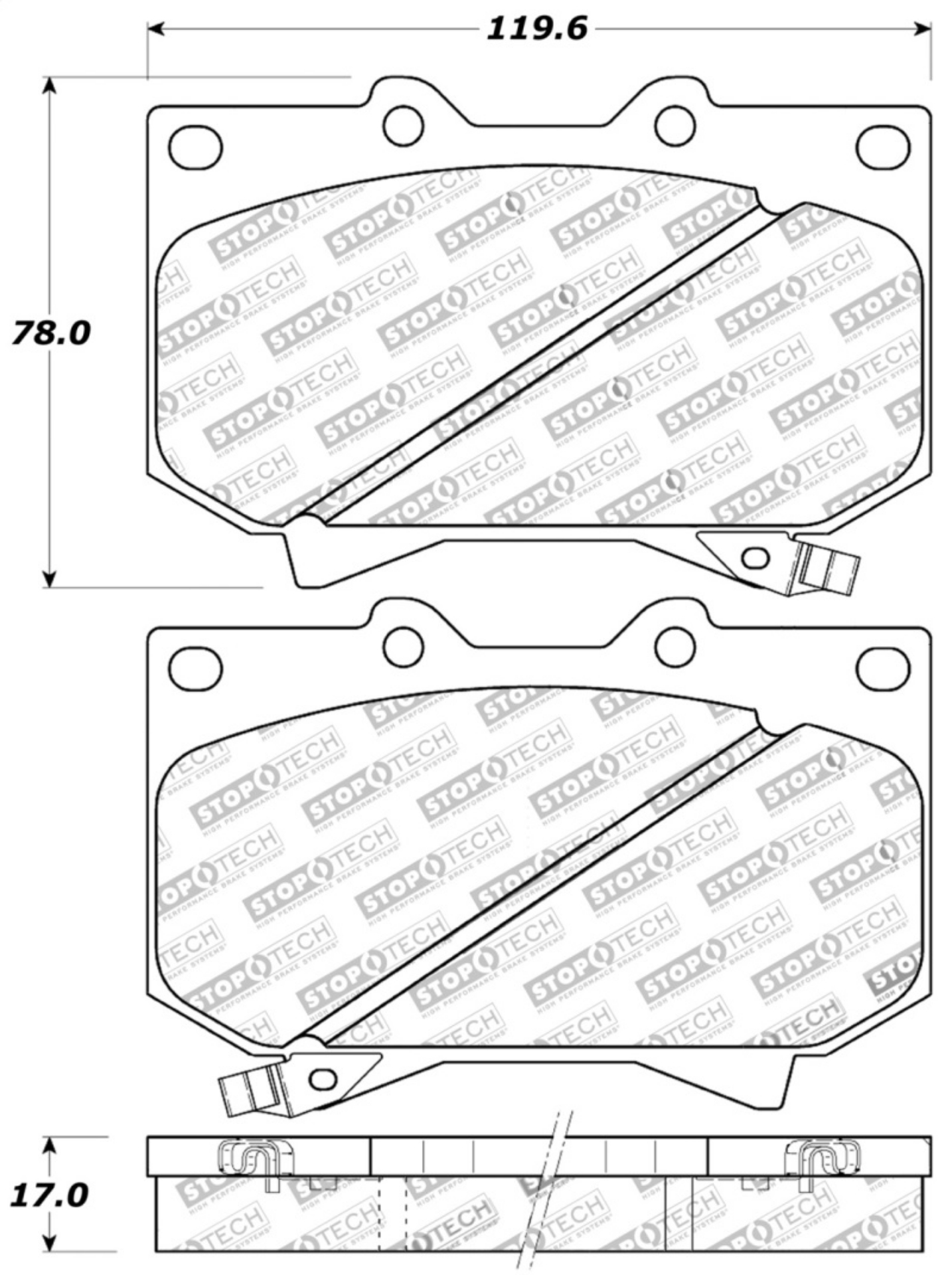 Picture of StopTech Sport Brake Pads w-Shims and Hardware - Front