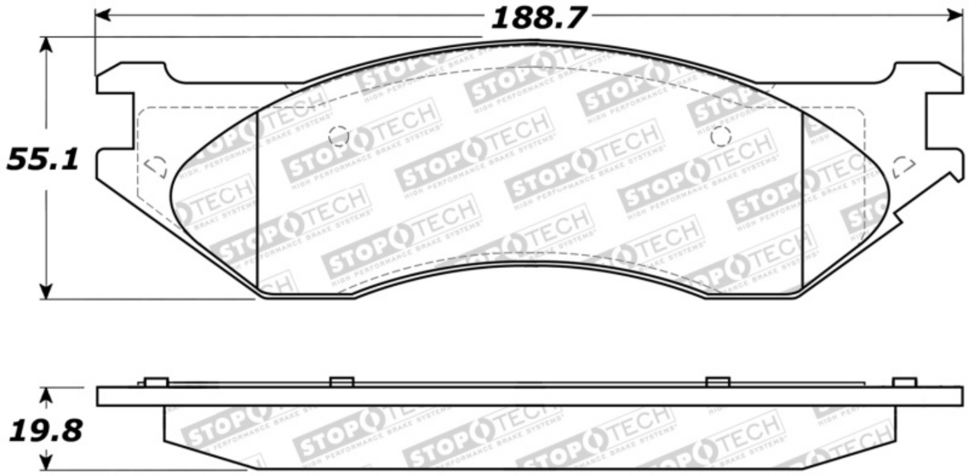 Picture of StopTech Sport Brake Pads w-Shims and Hardware - Front