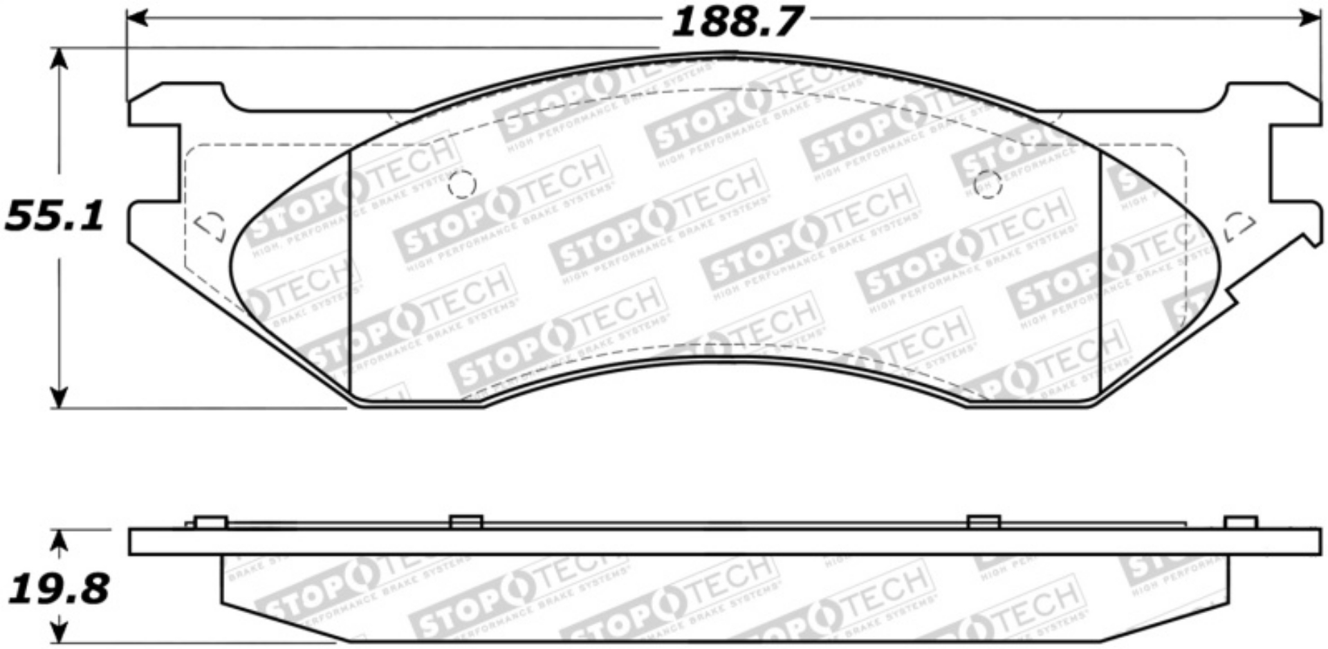 Picture of StopTech Sport Brake Pads w-Shims and Hardware - Front