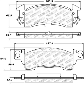 Picture of StopTech Sport Brake Pads w-Shims and Hardware - Front