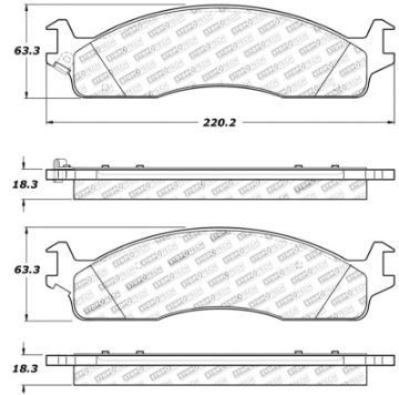 Picture of StopTech Sport Brake Pads w-Shims and Hardware - Front
