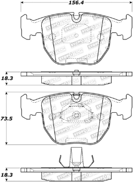 Picture of StopTech Sport Brake Pads w-Shims and Hardware - Front