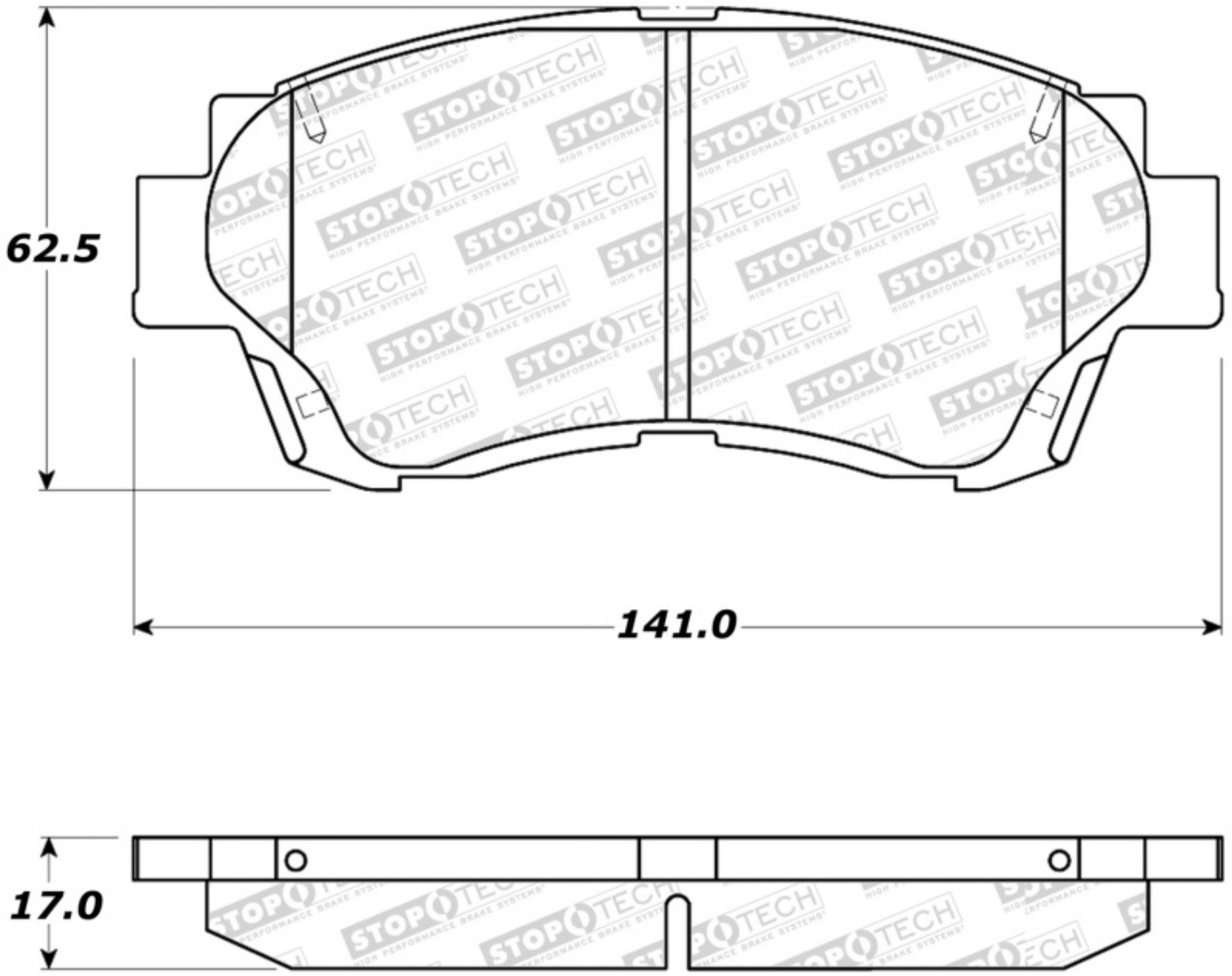 Picture of StopTech Sport Brake Pads w-Shims and Hardware - Front