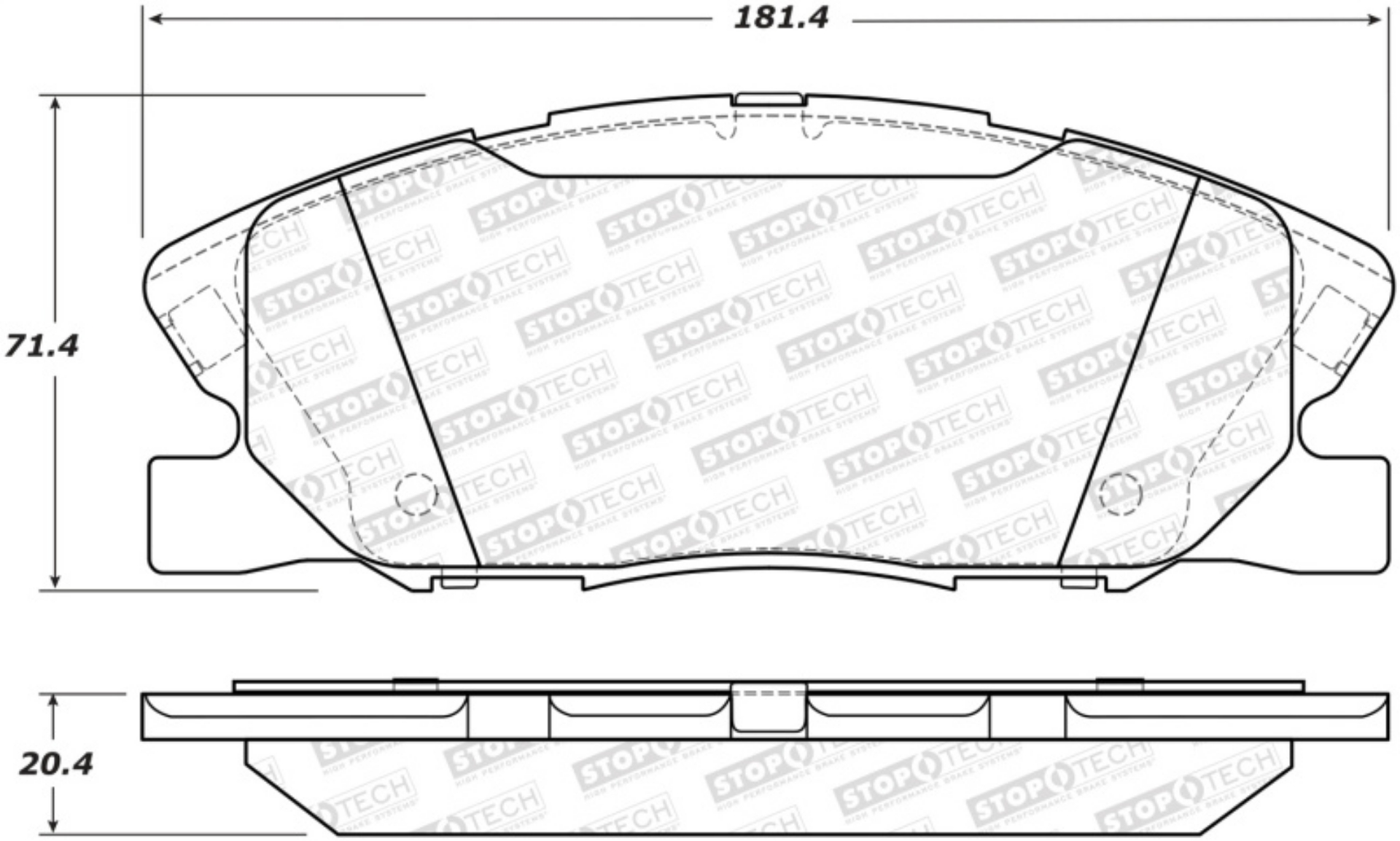 Picture of StopTech Sport Brake Pads w-Shims and Hardware - Front