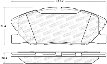 Picture of StopTech Sport Brake Pads w-Shims and Hardware - Front