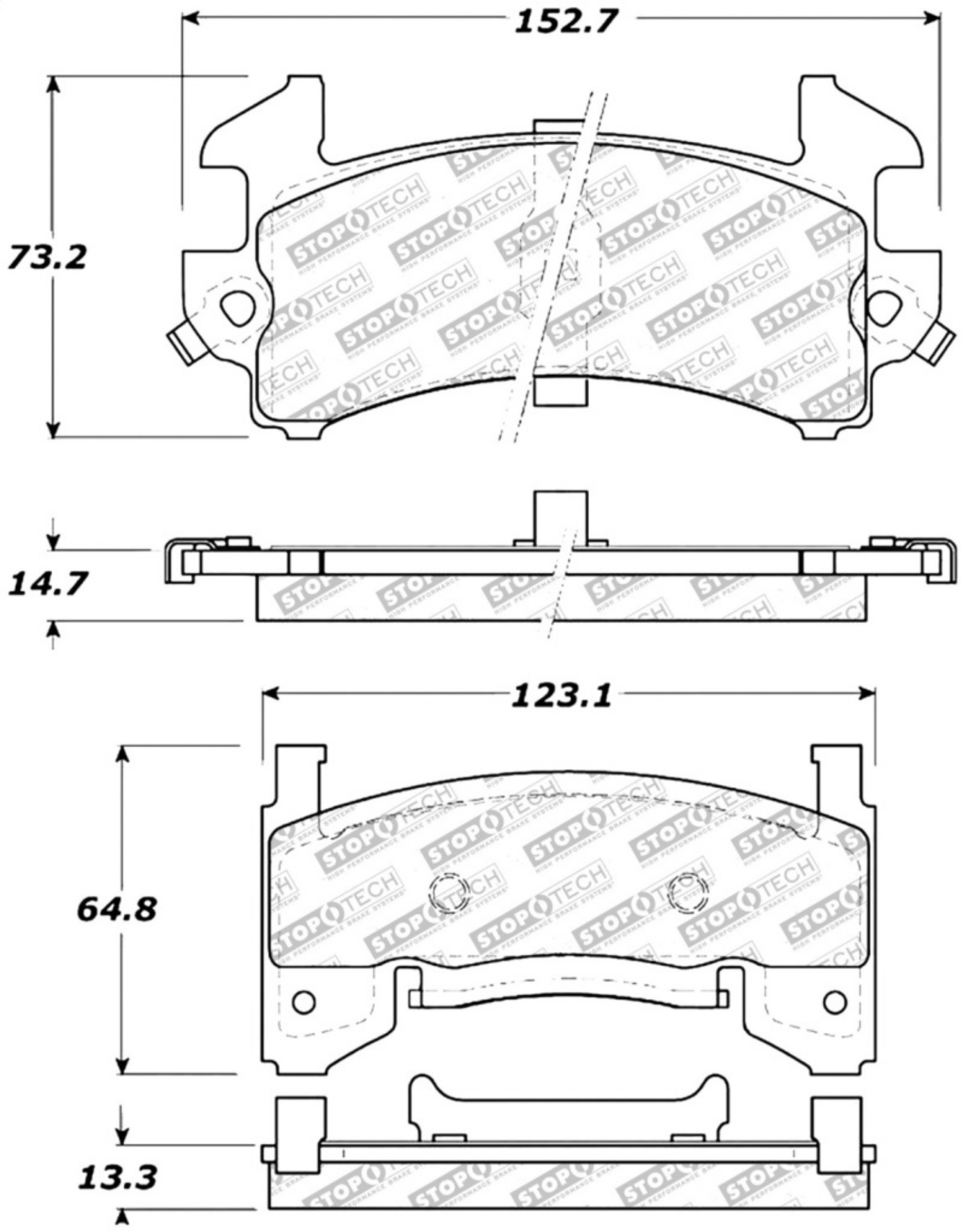 Picture of StopTech Sport Brake Pads w-Shims and Hardware - Front