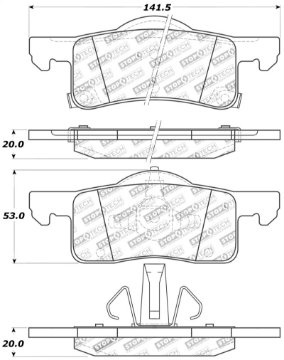 Picture of StopTech Sport Brake Pads w-Shims and Hardware - Front