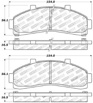 Picture of StopTech Sport Brake Pads w-Shims and Hardware - Front