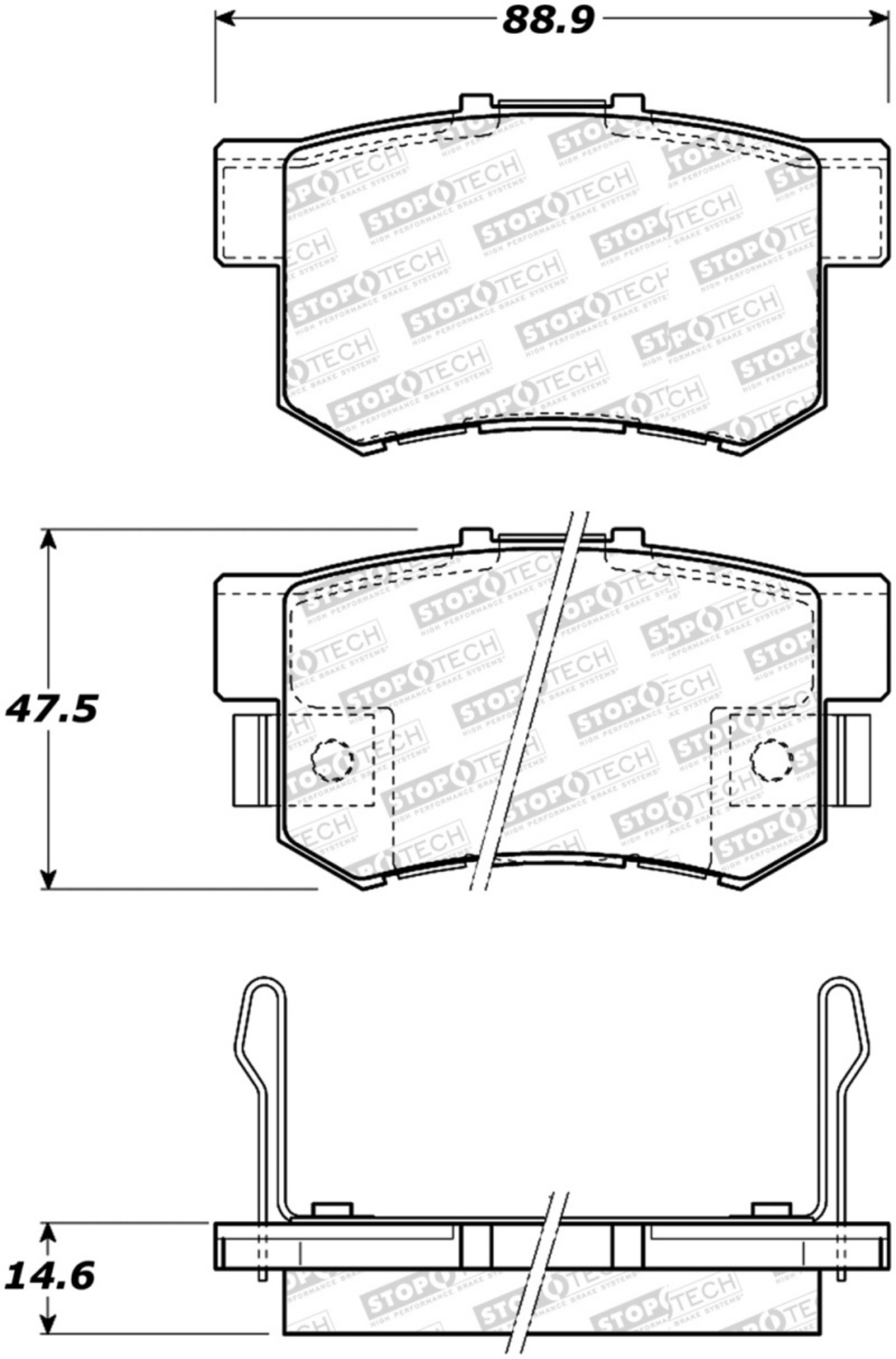 Picture of StopTech Sport Brake Pads w-Shims and Hardware - Front