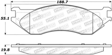 Picture of StopTech Sport Brake Pads w-Shims and Hardware - Front