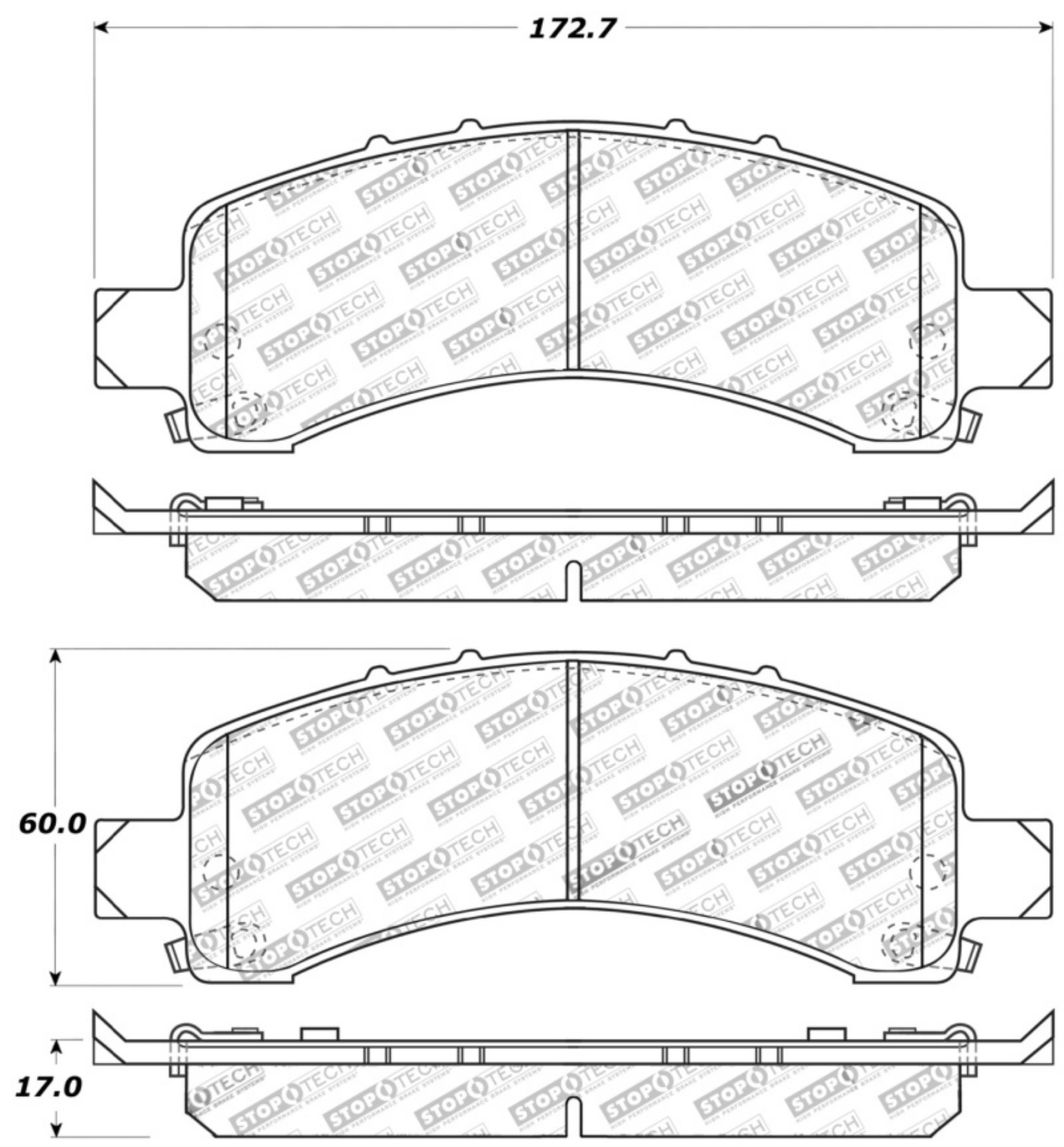 Picture of StopTech Sport Brake Pads w-Shims and Hardware - Front