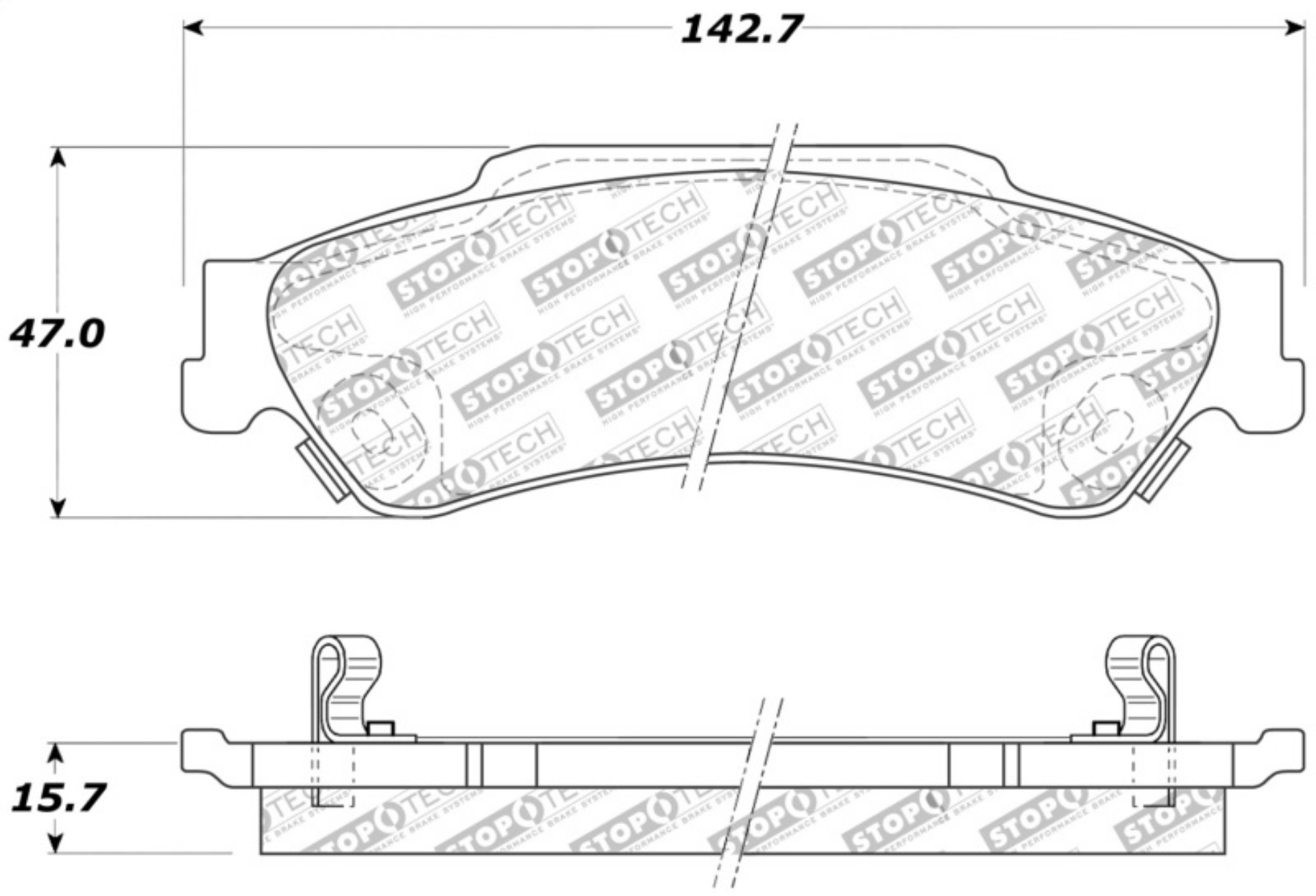 Picture of StopTech Sport Brake Pads w-Shims and Hardware - Front