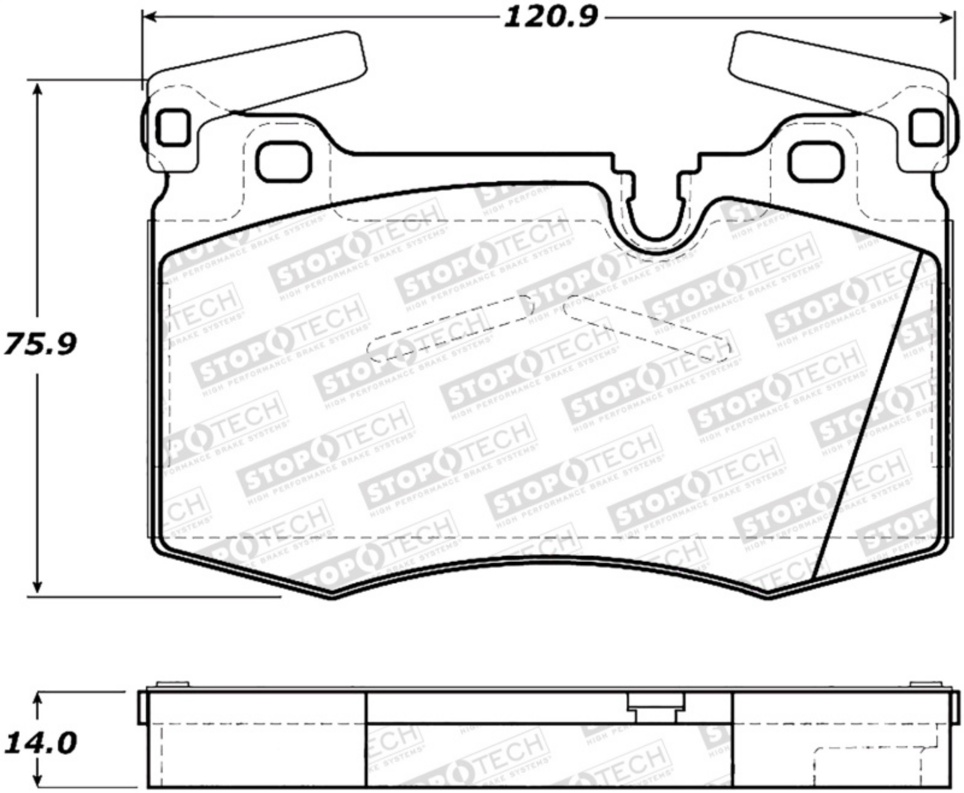 Picture of StopTech Sport Brake Pads w-Shims and Hardware - Front