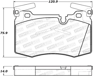 Picture of StopTech Sport Brake Pads w-Shims and Hardware - Front