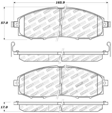 Picture of StopTech Sport Brake Pads w-Shims and Hardware - Front