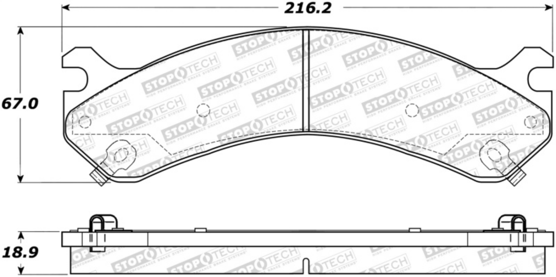 Picture of StopTech Sport Brake Pads w-Shims and Hardware - Front