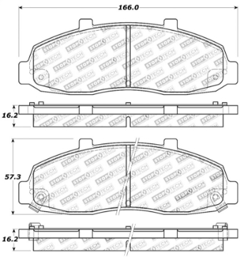 Picture of StopTech Sport Brake Pads w-Shims and Hardware - Front