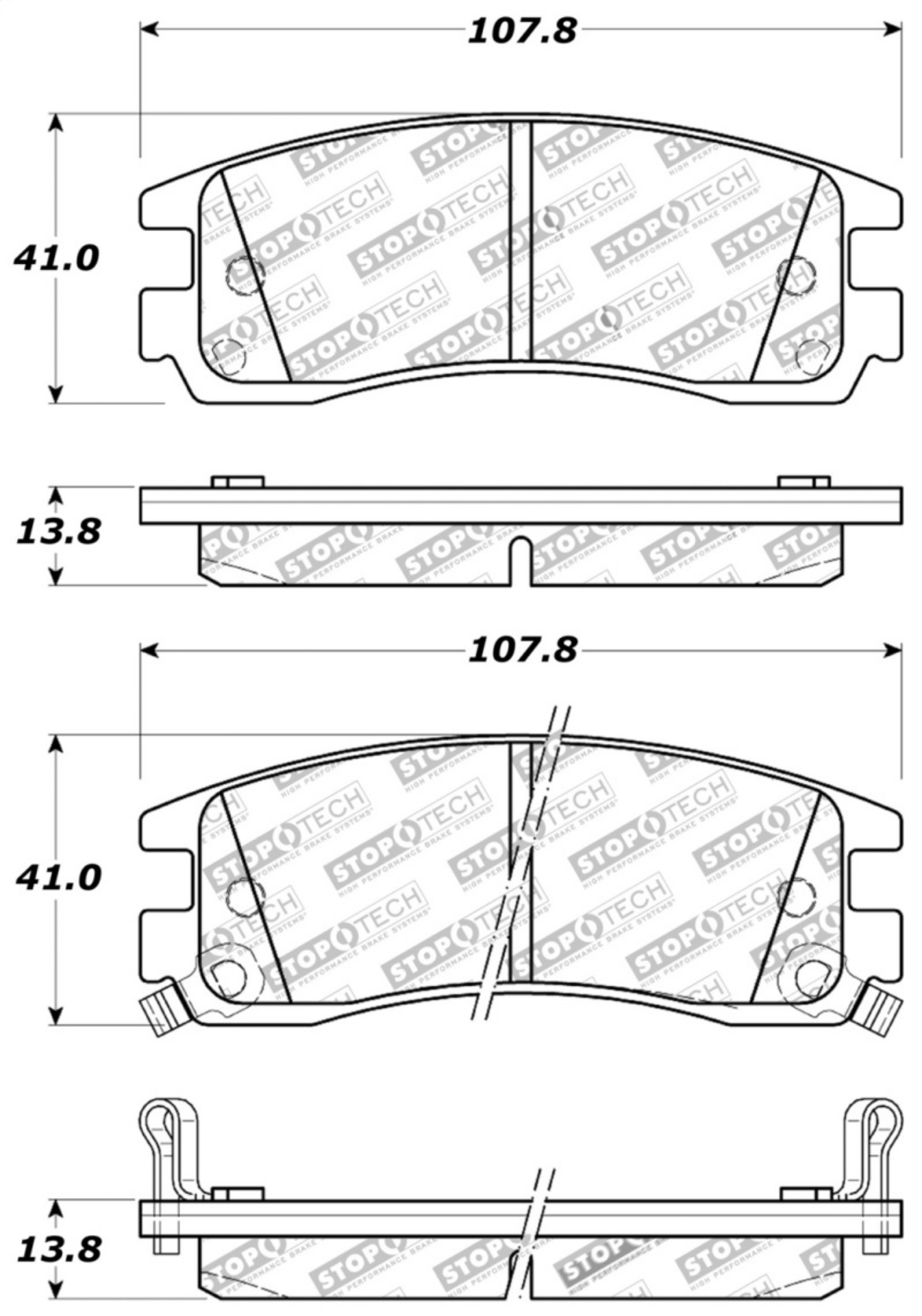 Picture of StopTech Sport Brake Pads w-Shims and Hardware - Front