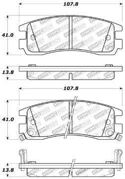 Picture of StopTech Sport Brake Pads w-Shims and Hardware - Front