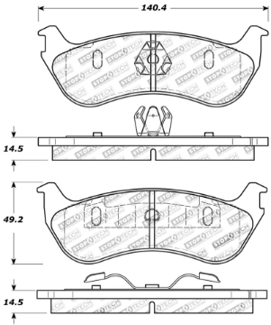 Picture of StopTech Sport Brake Pads w-Shims and Hardware - Front