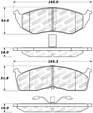 Picture of StopTech Sport Brake Pads w-Shims and Hardware - Front