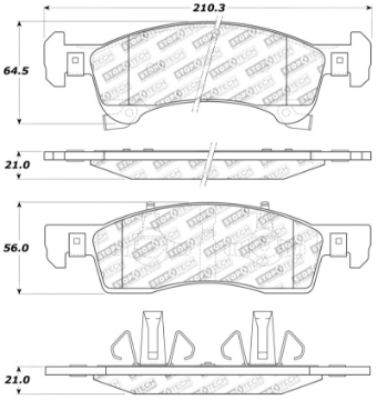Picture of StopTech Sport Brake Pads w-Shims and Hardware - Front-Rear
