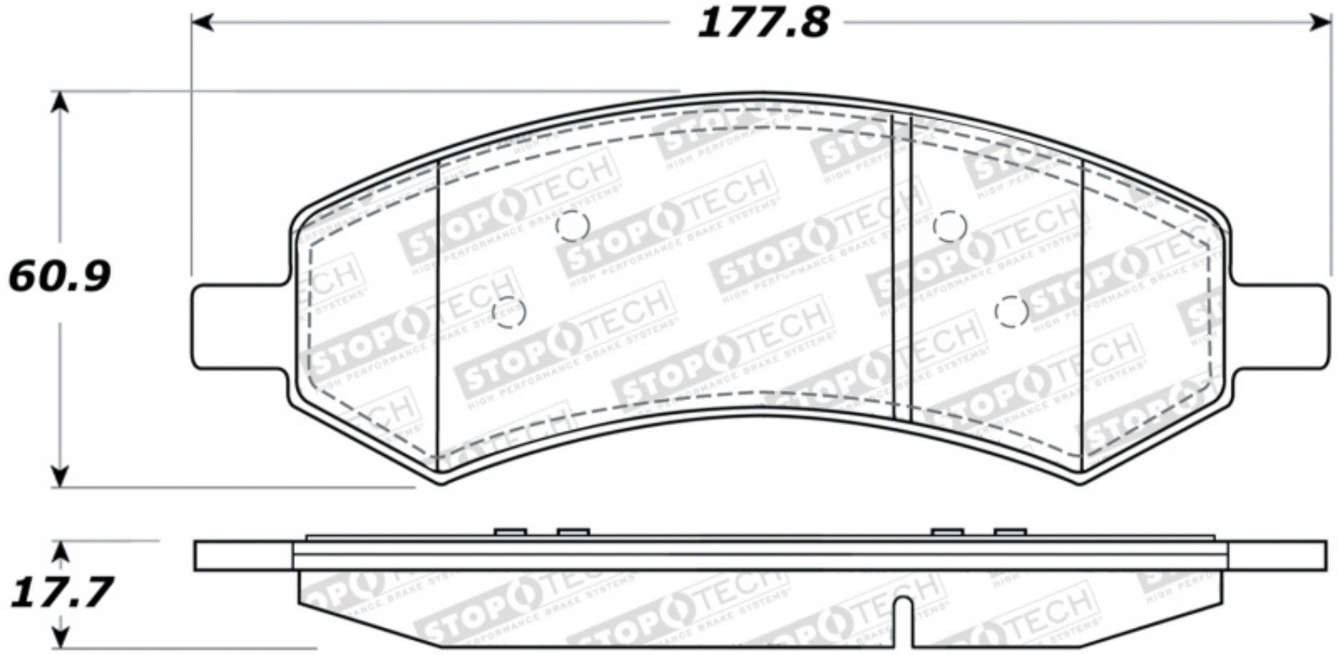 Picture of StopTech Sport Brake Pads w-Shims and Hardware - Rear