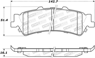 Picture of StopTech Sport Brake Pads w-Shims and Hardware - Rear