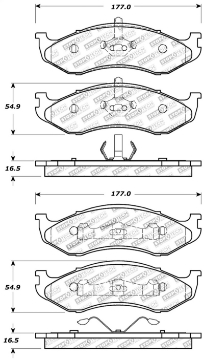 Picture of StopTech Sport Brake Pads w-Shims and Hardware - Rear