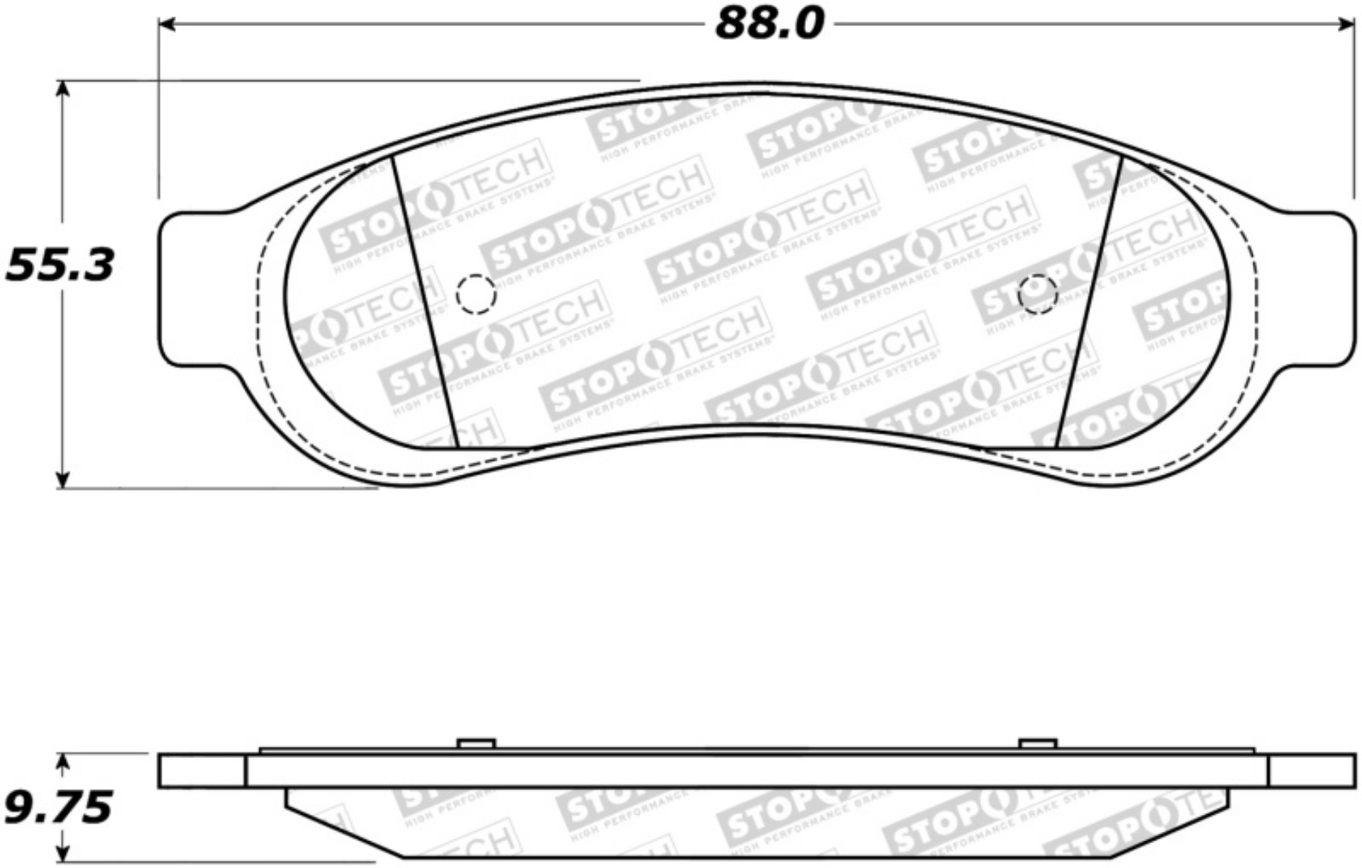 Picture of StopTech Sport Brake Pads w-Shims and Hardware - Rear