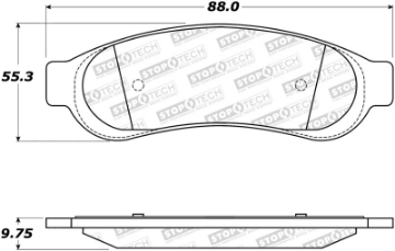 Picture of StopTech Sport Brake Pads w-Shims and Hardware - Rear
