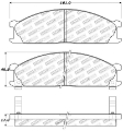 Picture of StopTech Sport Brake Pads w-Shims and Hardware - Rear