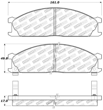 Picture of StopTech Sport Brake Pads w-Shims and Hardware - Rear