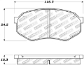 Picture of StopTech Sport Brake Pads w-Shims and Hardware - Rear