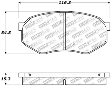 Picture of StopTech Sport Brake Pads w-Shims and Hardware - Rear