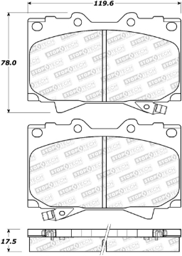 Picture of StopTech Sport Brake Pads w-Shims and Hardware - Rear