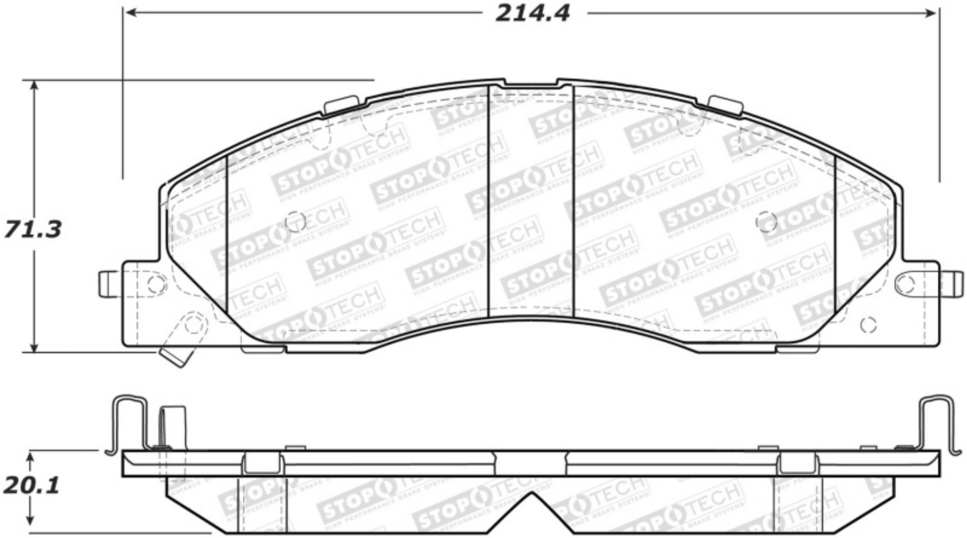 Picture of StopTech Sport Brake Pads w-Shims and Hardware - Rear