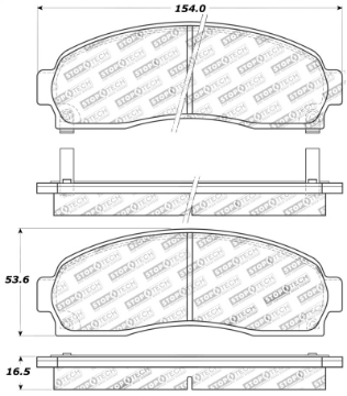 Picture of StopTech Sport Brake Pads w-Shims and Hardware - Rear