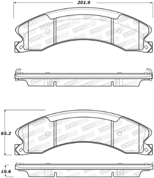 Picture of StopTech Sport Brake Pads w-Shims and Hardware - Rear