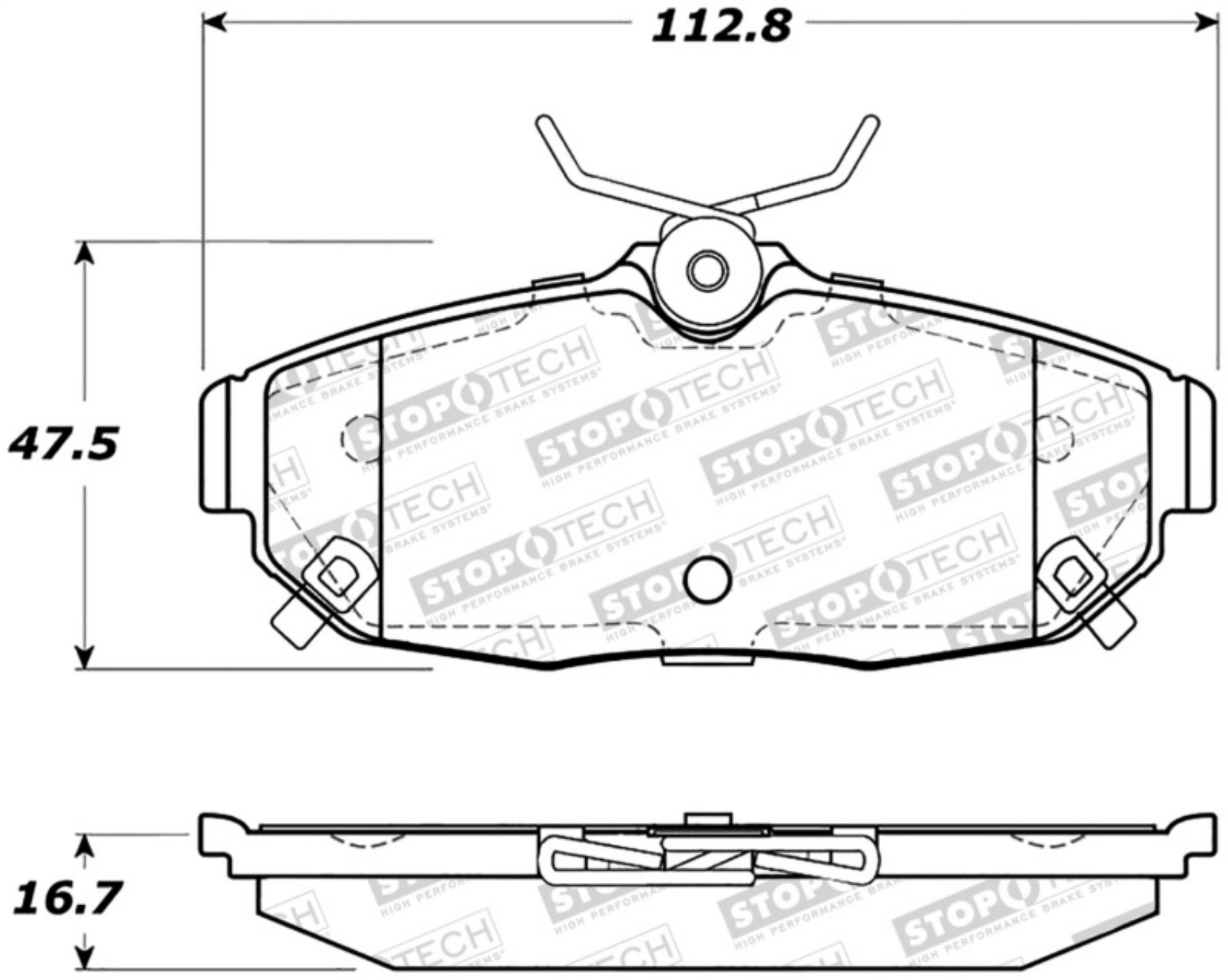 Picture of StopTech Sport Brake Pads w-Shims and Hardware - Rear