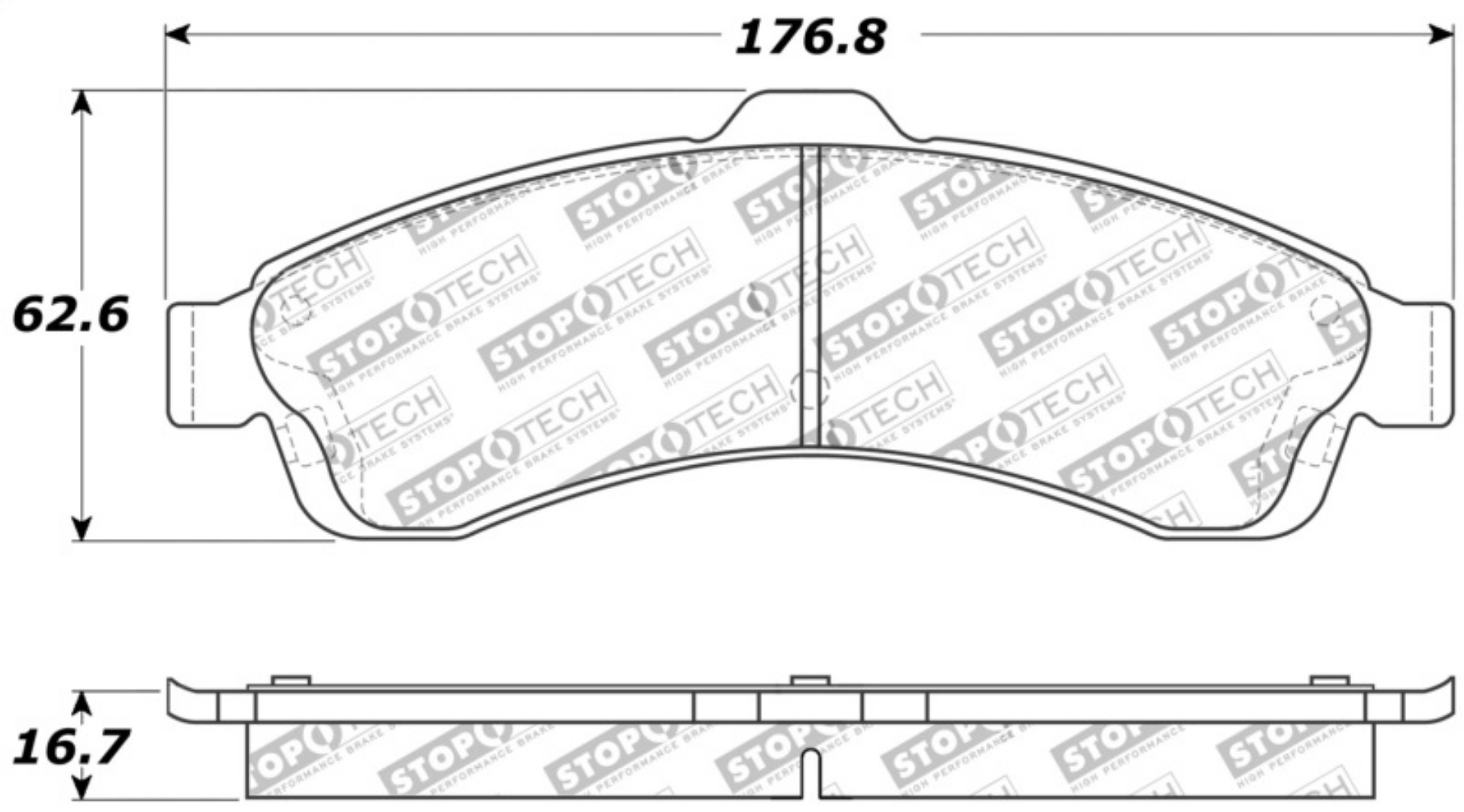 Picture of StopTech Sport Brake Pads w-Shims and Hardware - Rear