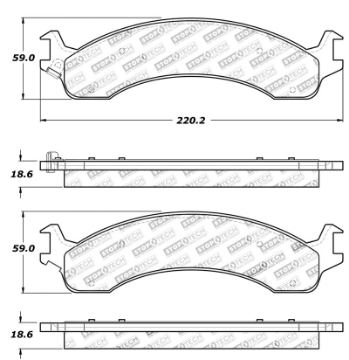 Picture of StopTech Sport Brake Pads w-Shims and Hardware - Rear