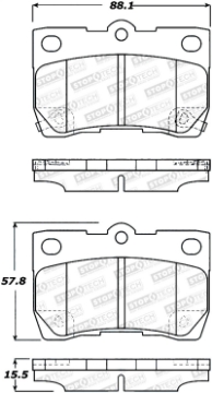 Picture of StopTech Sport Brake Pads w-Shims and Hardware - Rear
