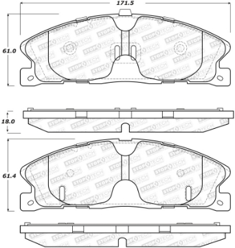 Picture of StopTech Sport Brake Pads w-Shims and Hardware - Rear