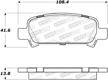 Picture of StopTech Sport Brake Pads w-Shims and Hardware - Rear
