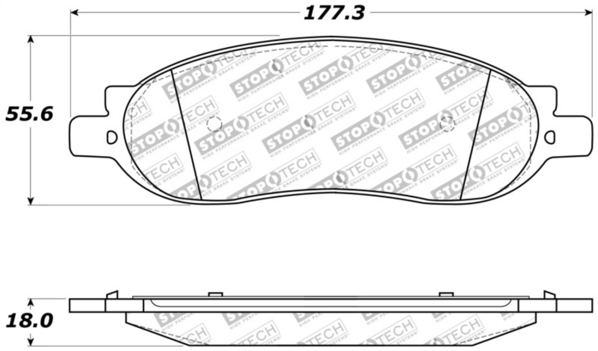 Picture of StopTech Sport Brake Pads w-Shims and Hardware - Rear