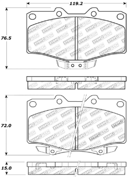 Picture of StopTech Sport Brake Pads w-Shims and Hardware - Rear